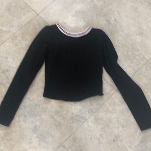 Black Long Sleeve With Blue and Red Collar